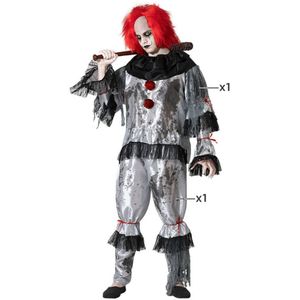 Kostuums voor Volwassenen Grijs Clown Maat XXL