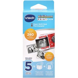 VTech KidiZoom Print Cam Refill Pack - 5 Rollen - Navulverpakking Camera - Cadeau - Van 5 tot 12 Jaar