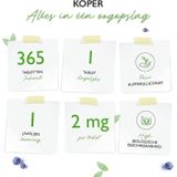 Koper | Kopergluconaat | 2mg | 365 Tabletten | Vit4ever