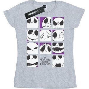 Disney Womens/Ladies Nightmare Before Christmas Many Faces Of Jack Squares Cotton T-Shirt