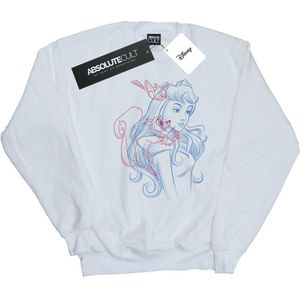 Disney Dames/Dames Aurora Dieren Schets Sweatshirt (XXL) (Wit)