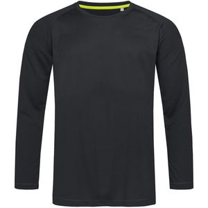 Absolute Apparel - Stedman Heren Actieve 140 Lange Mouwen T-Shirt (S) (Zwart)