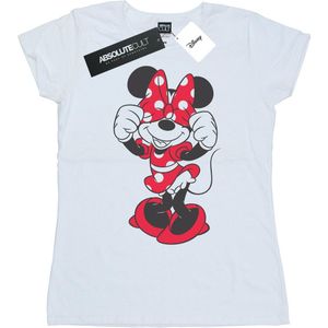 Disney Dames/Dames Minnie Mouse Boogogen Katoenen T-Shirt (XXL) (Wit)