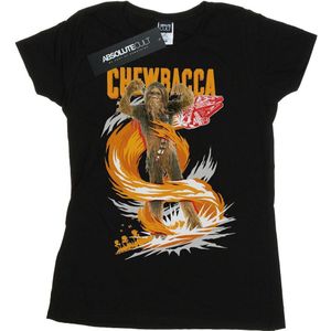 Star Wars Dames/Dames Chewbacca Gigantisch Katoenen T-Shirt (L) (Zwart)