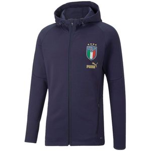 2022-2023 Italy Player Casuals Hooded Jacket (Peacot)
