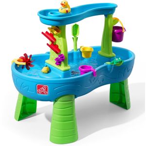 Step2 Rain Showers Splash Pond  Watertafel Blauw met 13-delige accessoireset | Waterspeelgoed voor kind | Activiteitentafel met water voor de tuin