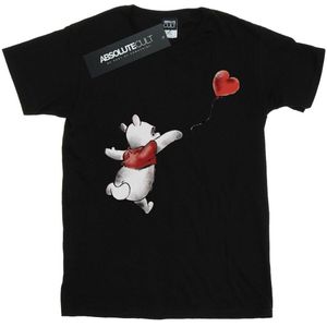 Disney Jongens Winnie De Poeh Ballon T-shirt (116) (Zwart)