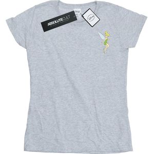 Disney Dames/Dames Tinkerbell borstkatoenen T-shirt (XL) (Sportgrijs)