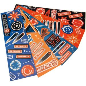 Nerf Stickers (Pakket van 50)  (Oranje/Blauw/Zwart)