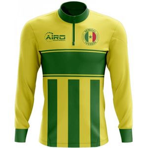 Senegal Concept Football Half Zip Midlayer Top (Yellow-Green)