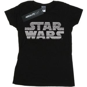 Star Wars Dames/Dames Aztec Logo Mono Katoenen T-Shirt (XL) (Zwart)