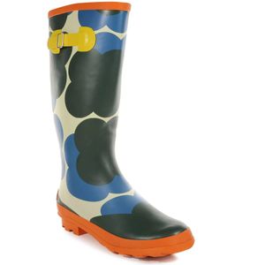 Regatta Dames/Dames Orla Kiely Shadow Flower Wellington Boots (37 EU) (Blauw/zwart/oranje)