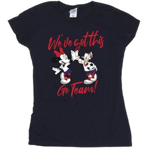 Disney Dames/Dames Minnie Daisy We´ve Got This Katoenen T-Shirt (XXL) (Marineblauw)
