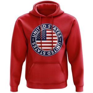 USA Football Badge Hoodie (Red)