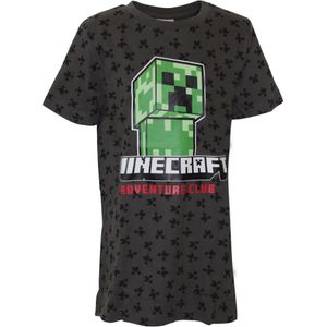 Minecraft Kinder/Kids Creeper All-Over Print T-shirt (134) (Grijs)