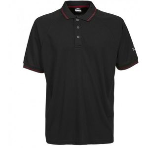 Trespass Heren Bonington Korte Mouw Actief Poloshirt (XS) (Zwart/Rood)