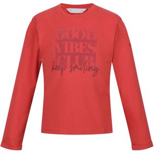 Regatta Kinderen/Kinderen Wenbie III Good Vibes Club T-shirt met lange mouwen (140) (Mineraal Rood)