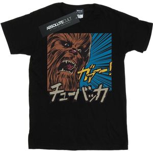 Star Wars Jongens Chewbacca Roar Pop Art T-Shirt (116) (Zwart)