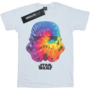 Star Wars Dames/Dames Stormtrooper Saturnus Helm Katoenen Vriendje T-shirt (L) (Wit)