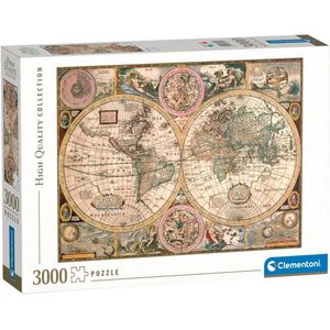 Puzzel Clementoni - Oude wereldkaart, 3000 stukjes