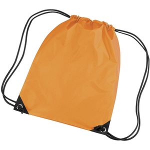 Bagbase Premium Gymsac Waterbestendige Zak (11 Liter) (Pakket van 2)  (Fluorescerende sinaasappel)