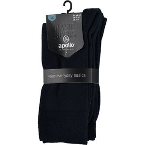Apollo - Katoenen heren sokken met badstof zool - Marine blauw - Maat 40/46 - Herensokken maat 43 46 - Sokken heren - Sokken heren 43 46 - Sokken