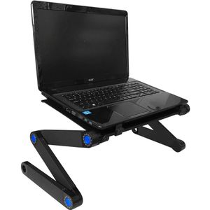 Verstelbare laptoptafel bed / bank - Laptopstandaard - Wendbaar - Zwart