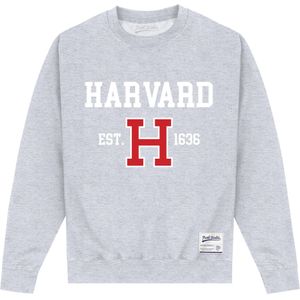 Harvard University Uniseks volwassen Sweatshirt Est 1636 (S) (Heide Grijs)