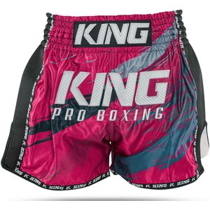 King KPB Kickboks broekje - Storm 3 - Roze met blauw - M