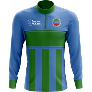 Dagestan Concept Football Half Zip Midlayer Top (Blue-Green)