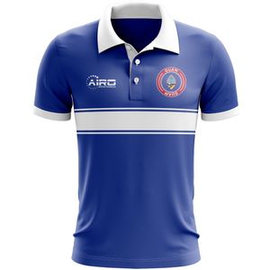 Guam Concept Stripe Polo Shirt (Blue)