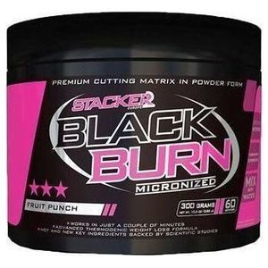 Stacker 2 Black Burn Micronized 300gr (60 servings) - Fruit Punch