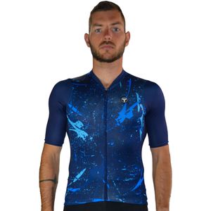 TriTiTan ECO Blauwe Verf Spat Fietsjersey