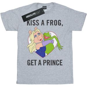 Disney Dames/Dames The Muppets Kiss A Frog Katoenen Vriendje T-shirt (XXL) (Sportgrijs)