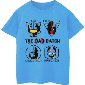 Star Wars: Bad Batch Jongens Clone Force 99 T-Shirt (140-146) (Saffierblauw)