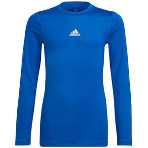 adidas – Techfit Long Sleeve Tee Youth - Blauw Ondershirt - 128