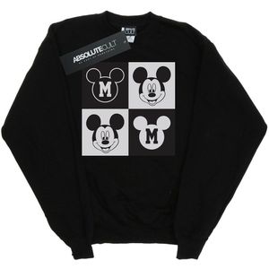Disney Heren Mickey Mouse Smiling Squares Sweatshirt (XXL) (Zwart)