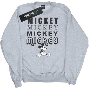 Disney Heren Mickey Mouse Zittend Sweatshirt (3XL) (Sportgrijs)