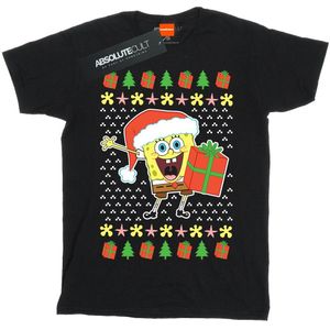 SpongeBob SquarePants Girls Ugly Christmas Cotton T-Shirt