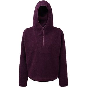 TriDri Dames/Dames Sherpa Fleece Quarter Zip Hoodie (S - M) (Moerbei rood)