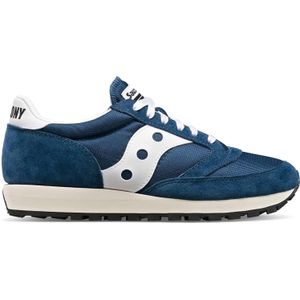 Saucony - Jazz 81 - Blauwe Sneakers met Suède - 44,5