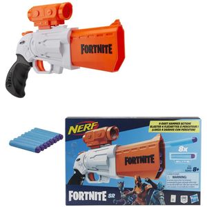 Hasbro - Nerf Fortnite SR Elite Dart Blaster - Geschikt voor kinderen vanaf 8 jaar - Inclusief 8 Elite darts