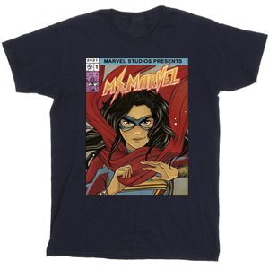 Marvel Heren Ms Marvel Comic Poster T-Shirt (5XL) (Marineblauw)