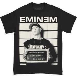 Eminem Unisex Arrestatie T-shirt voor volwassenen (L) (Zwart)