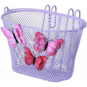 Basil Jasmin Butterfly - kinderfietsmand - voorop of achterop - lila