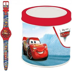 Horloge Kinderen Cartoon CARS - TIN BOX ***SPECIAL OFFER*** (Ø 32 mm)