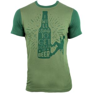 Climb&Beer Green Organic Cotton T-Shirt