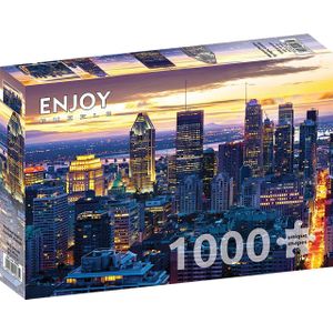 Puzzel 1000 stukjes ENJOY - Montreal Skyline by Night, Canada