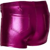 Apollo - Hotpants dames - Latex - Fuchsia - Maat XXS/XS - Hotpants - Carnavalskleding - Feestkleding - Hotpants latex - Hotpants dames