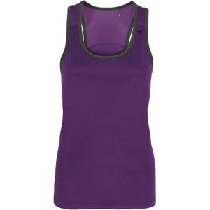 Tri Dri Dames/Dames Panelled Fitness Sleeveless Vest (M) (Paars/Houtskool)